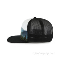 süblimasyon snapback şapka PU yama debossed logolu